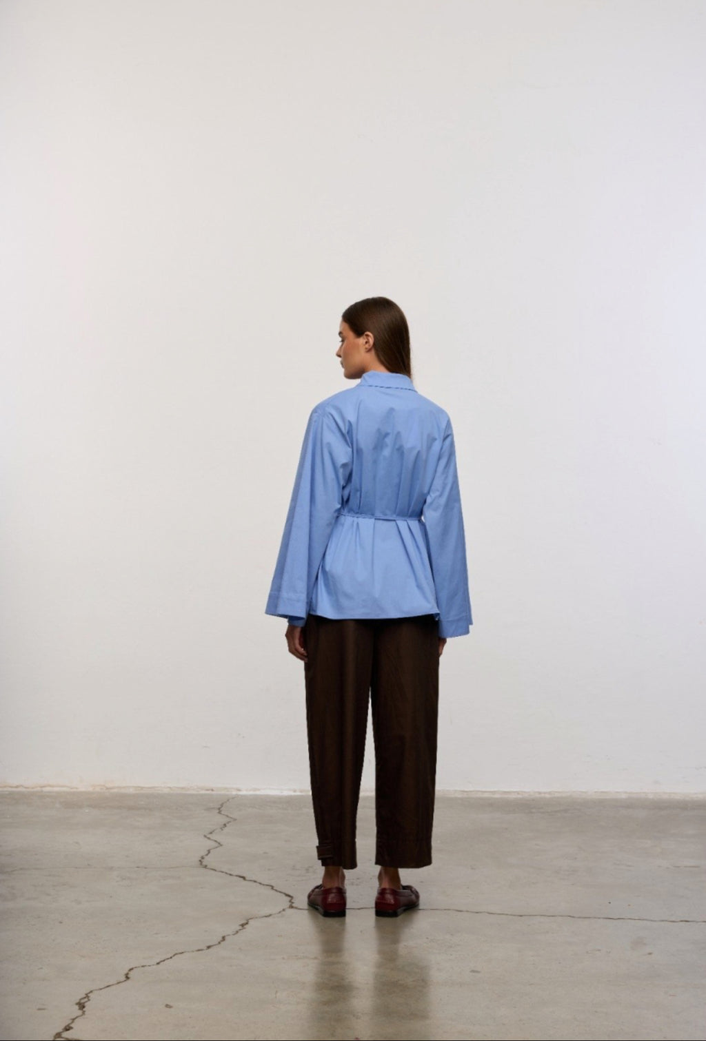 Chemise ceinturée en coton