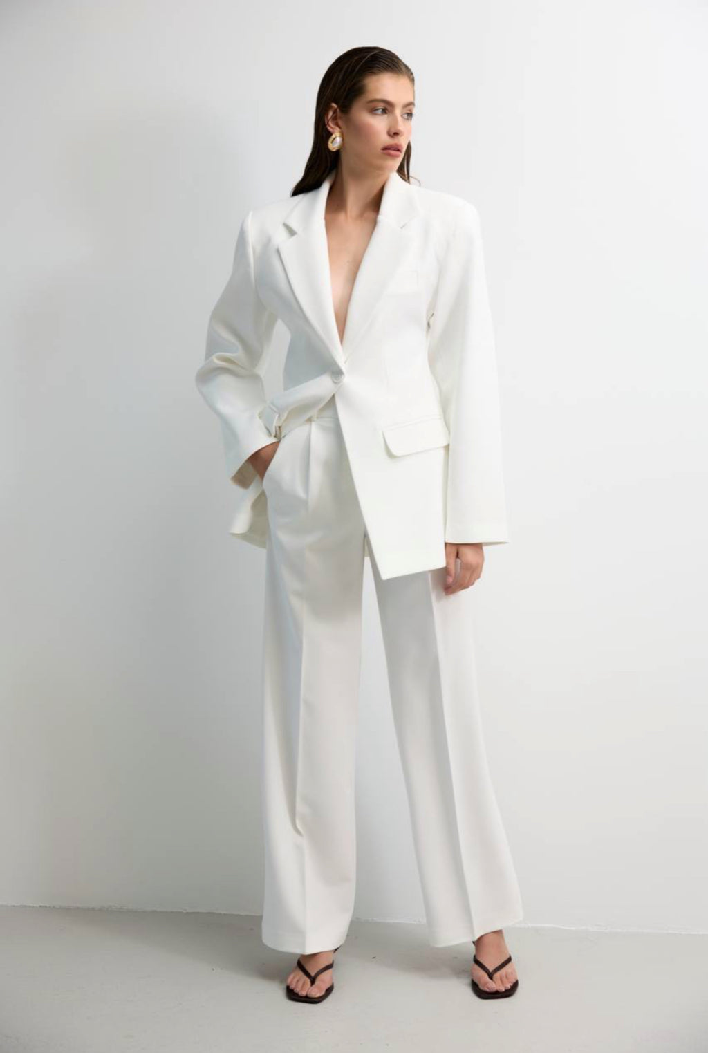 Ensemble blazer cintré & pantalon large