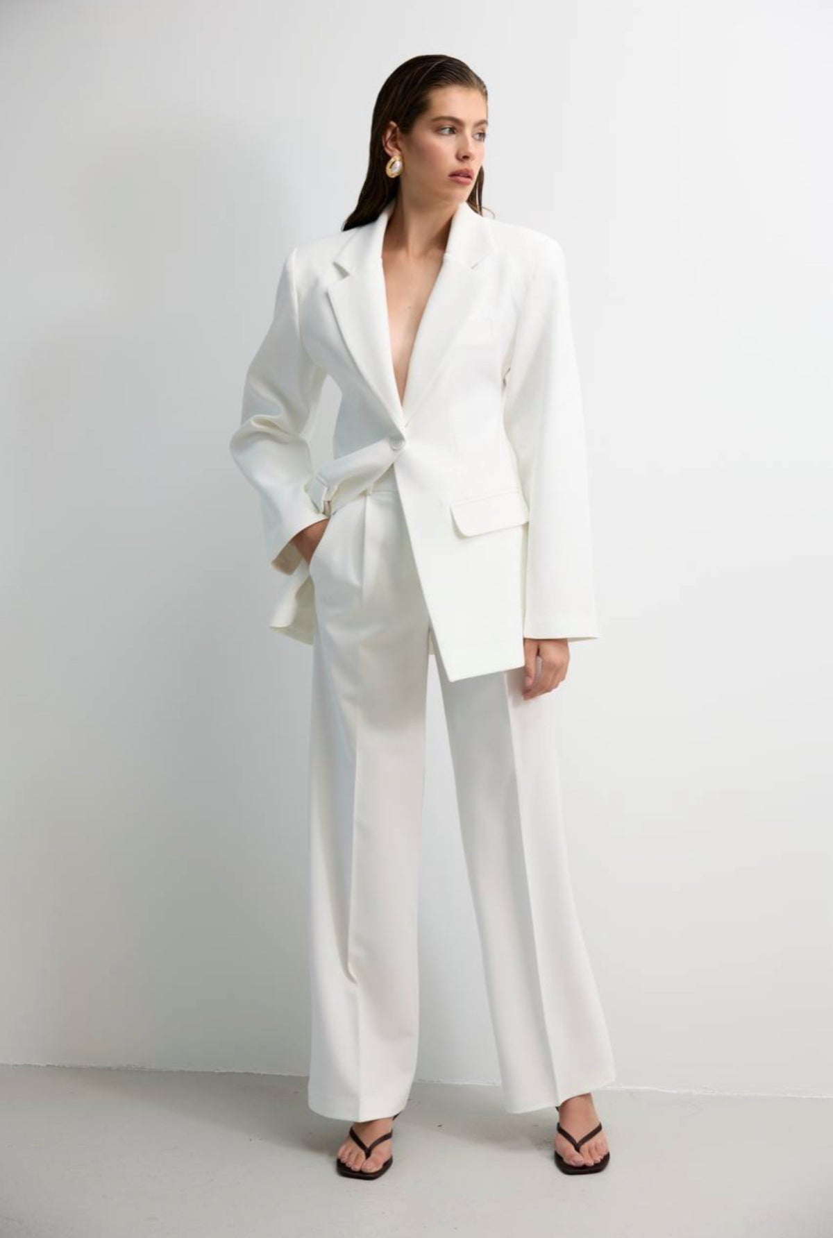 Ensemble blazer cintré & pantalon large