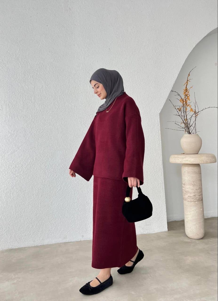 Ensemble pull jupe longue