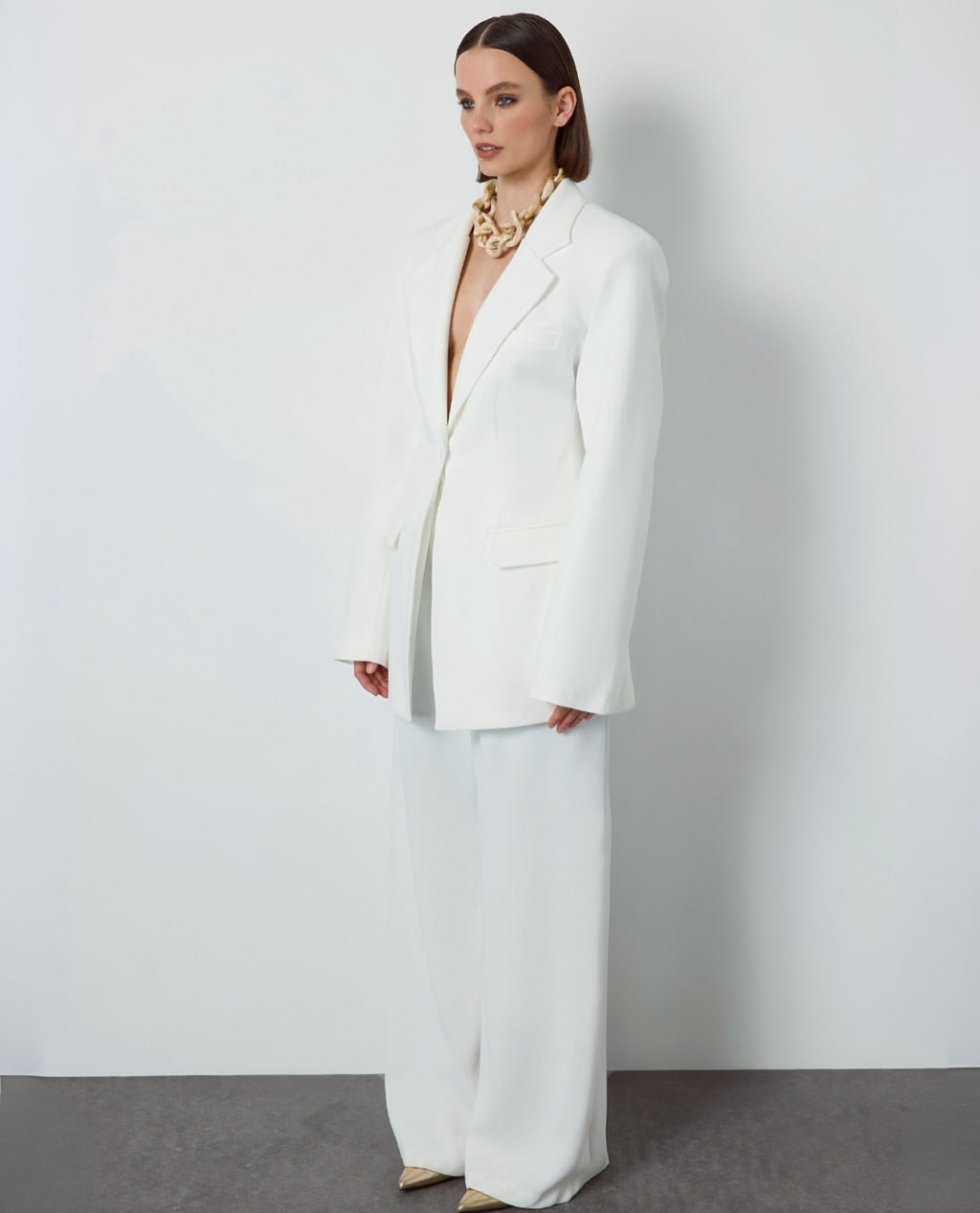 Ensemble blazer cintré & pantalon large