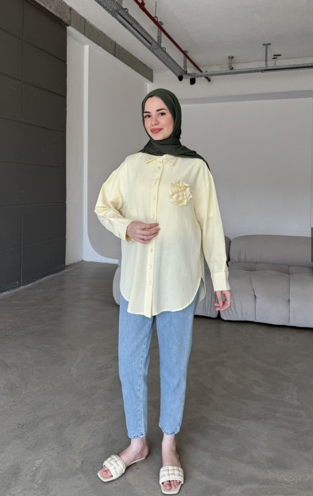 Chemise jaune