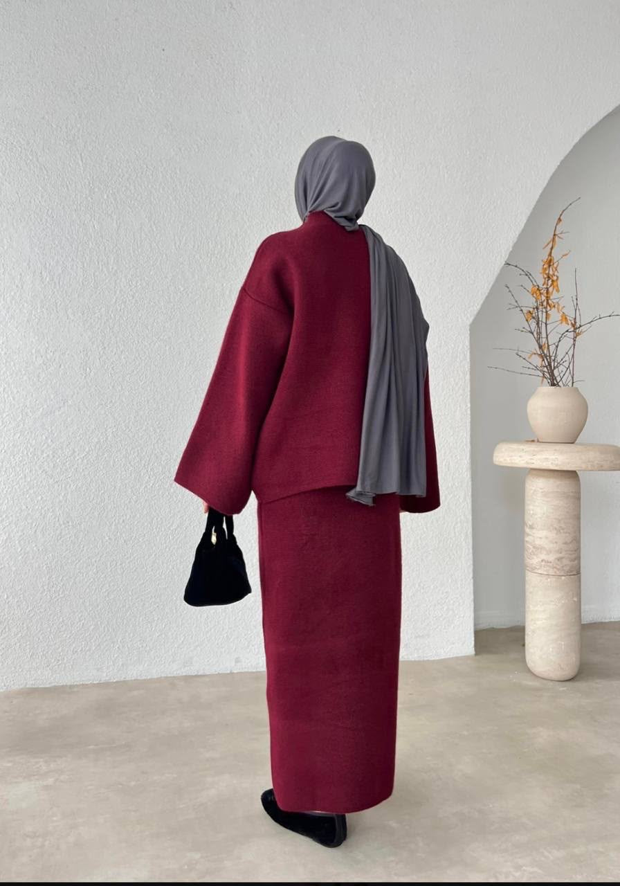 Ensemble pull jupe longue