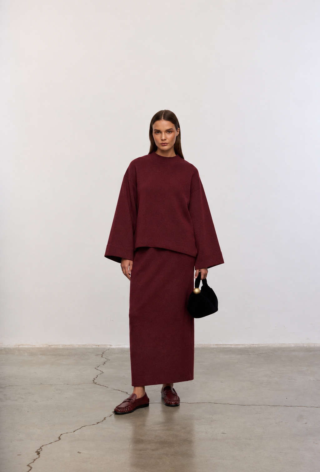 Ensemble pull jupe longue