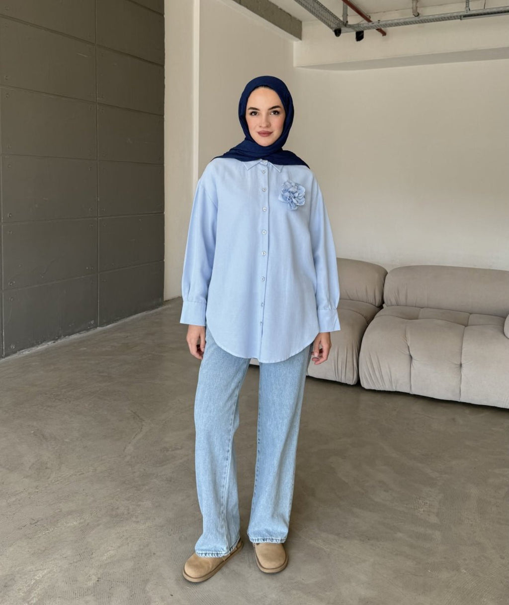 Chemise bleu – robe élégante | DA DRESSES