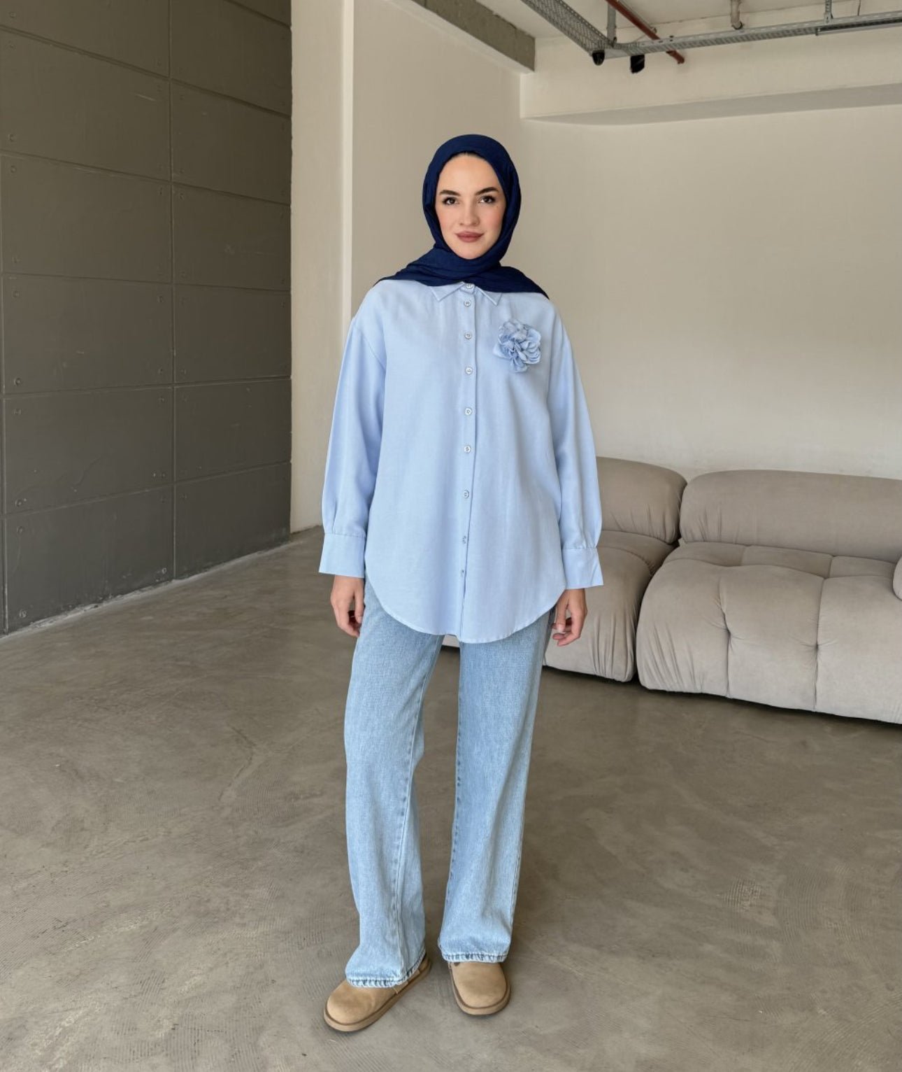 Chemise bleu – robe élégante | DA DRESSES