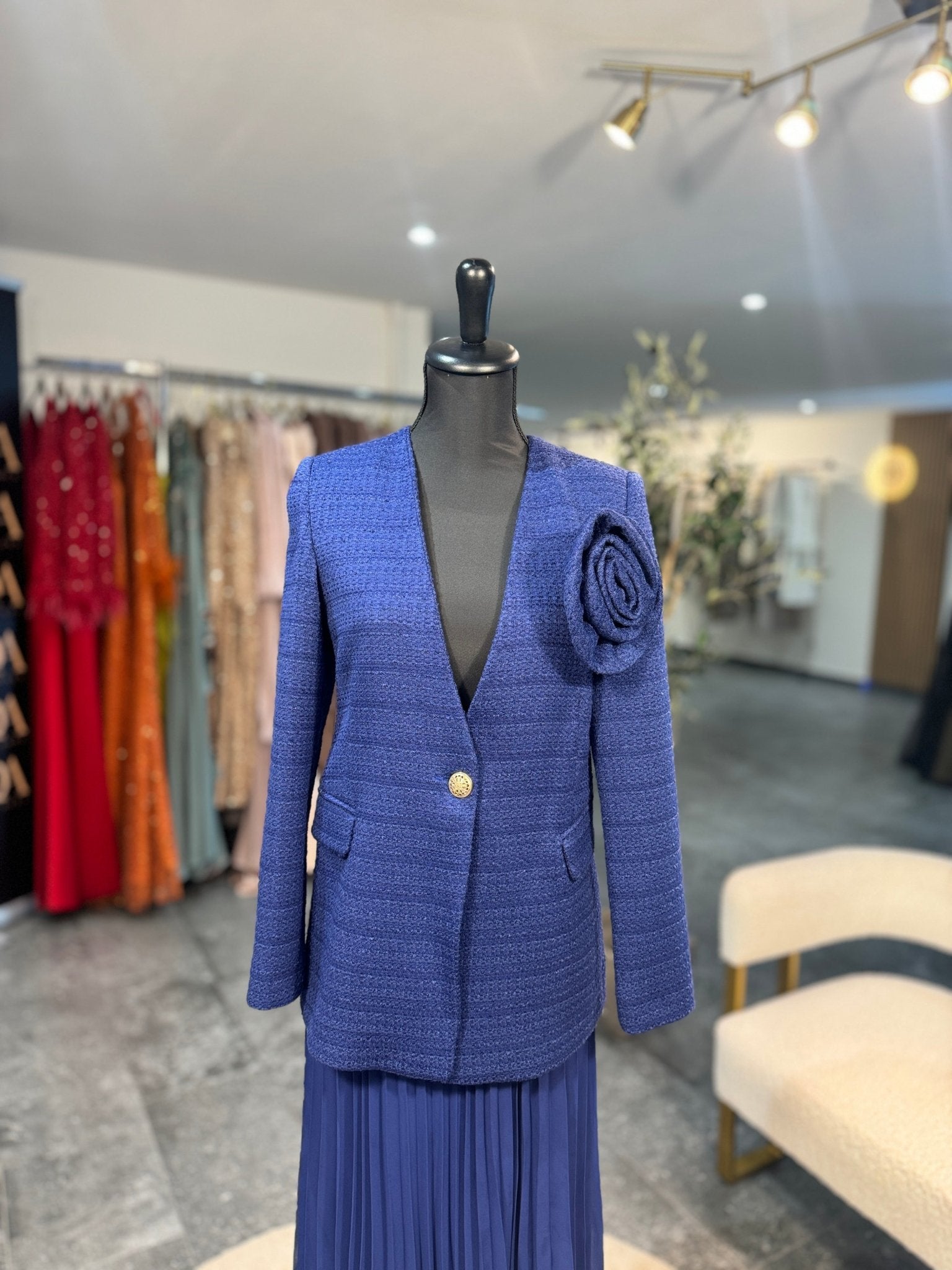 Ensemble blazer jupe plissée – robe élégante | DA DRESSES