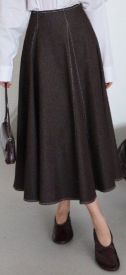 Ensemble jupe marron – robe élégante | DA DRESSES