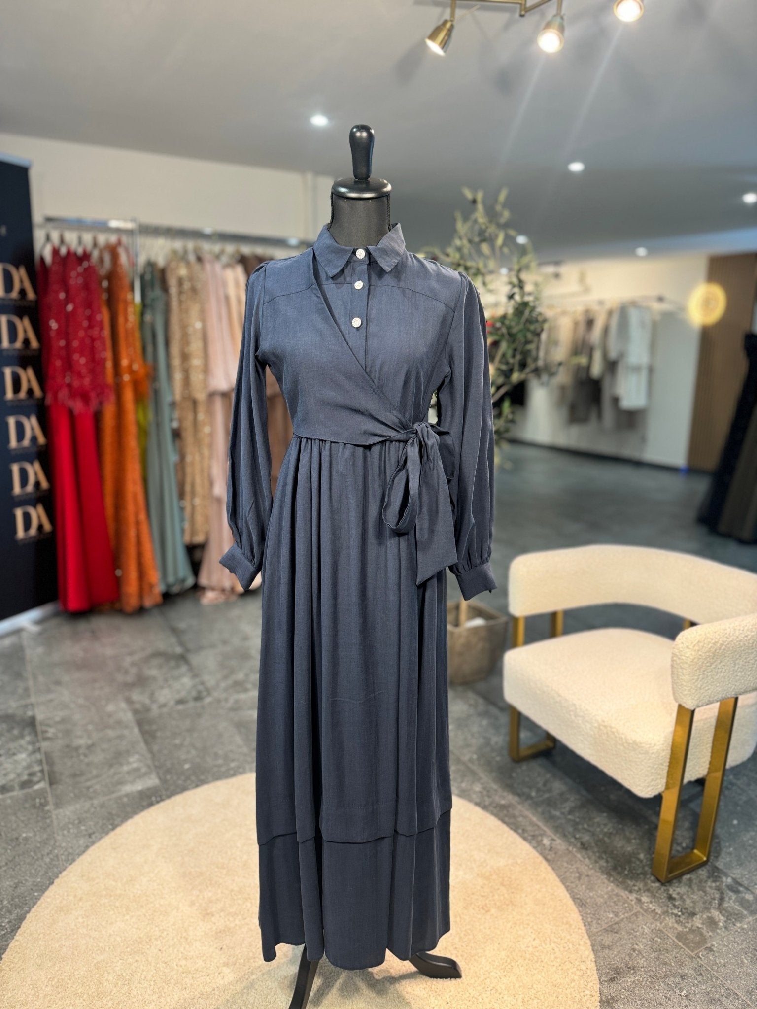 Robe longue à nouer – robe élégante | DA DRESSES